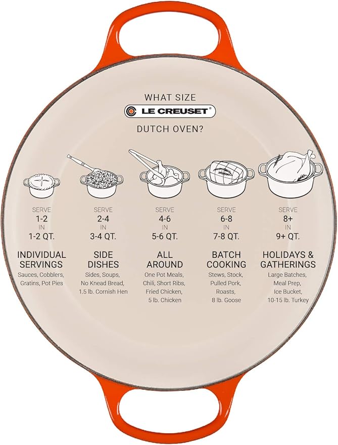 Le Creuset Enameled Cast Iron Signature Round Dutch Oven, 2 qt., Flame