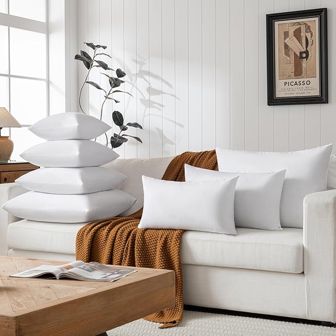 Goose Feathers and Down Pillows, Cotton Cover, Bed Sleeping Hotel Collection Pillows,Set of 2, Queen Size 20x28