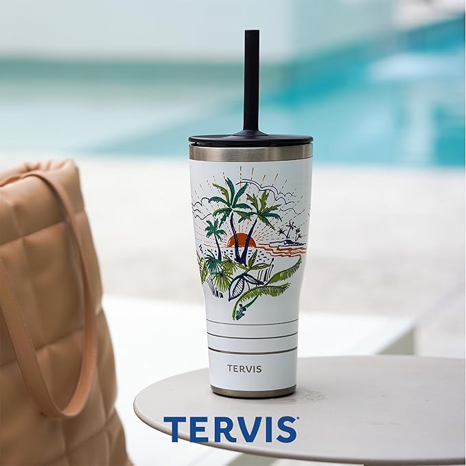 Tervis Traveler Tennessee Volunteers - Night Game Triple Walled Insulated Tumbler Travel Cup Keeps Drinks Cold & Hot, 30oz Straw Lid, Stainless Steel