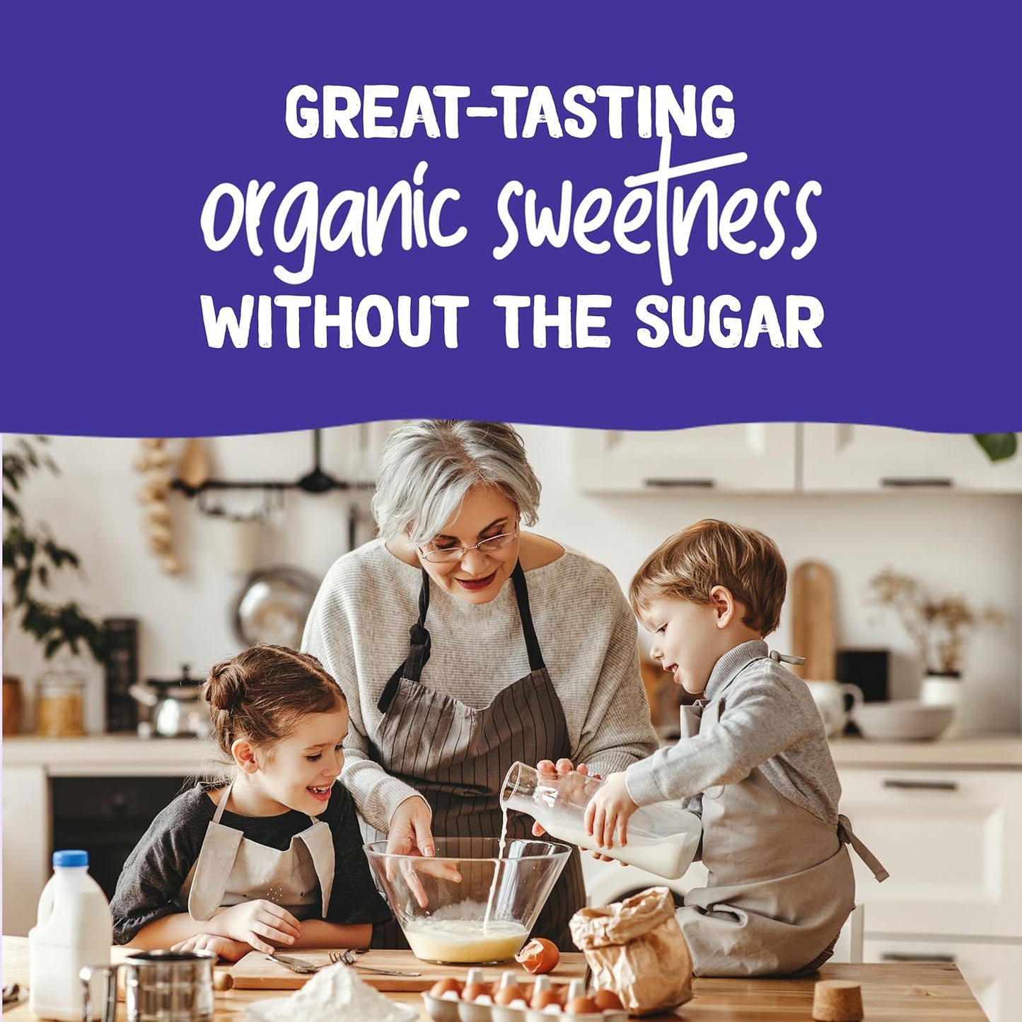 Pyure Organic Stevia Blend | Granulated All-Purpose - White Sugar Substitute | Zero Carb, Zero Sugar, Zero Calorie | Plant-Based Stevia Sweetener for Keto Friendly Food | 12 oz (Pack of 4)