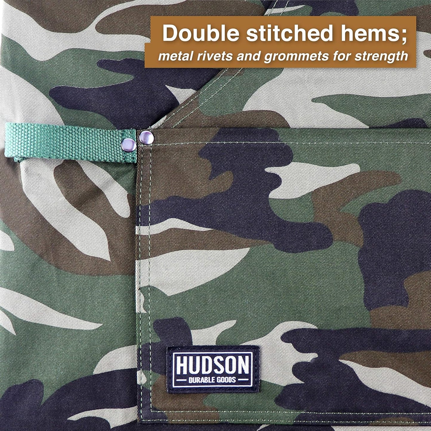 Hudson Durable Goods - Professional Grade Chef Apron for Kitchen, BBQ & Grill