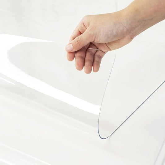 Warmstar Clear Table Cover Protector 16 x 24 Inch,1.5mm Thick Plastic Table Cover Rectangle,PVC Clear Table Protector,Desk Protector Mat for Kitchen, Dresser, Writing Desk，Dining Room Table