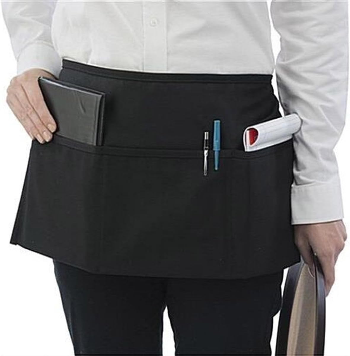 Bringsine 2 Pack Bib Chef - Unisex Aprons with 3 Pockets,Machine Washable for Men and Women,Kitchen Resistant Cooking BBQ Aprons Bulk(Black)