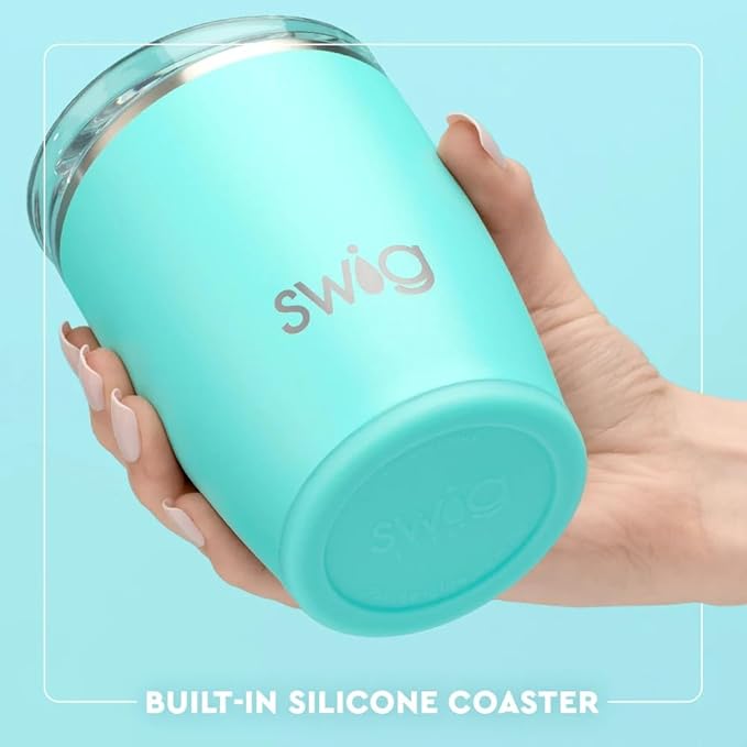 Swig Life 12oz Insulated Tumbler, Halloween Travel Coffee Tumbler with Lid, Cup Holder Friendly Travel Coffee Mug, Stainless Steel, 12 oz Reusable Insulated Coffee Mug (Boo Crew Pumpkin)