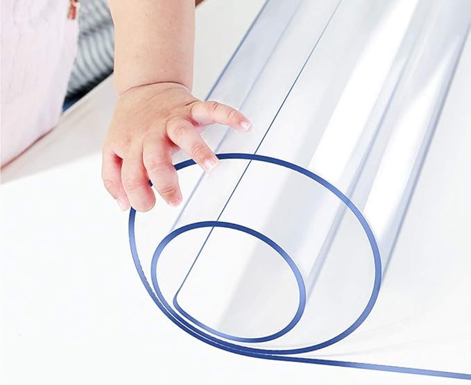 23.6x35.5 Transparent Coffee Table Protector Plastic PVC Tablecloth for End Side Sofa Buffet Table Top Topper Oil Heat Resistant Easy Clean Wipeable Vinyl Rectanglar Refrigerator Top Protector Clear