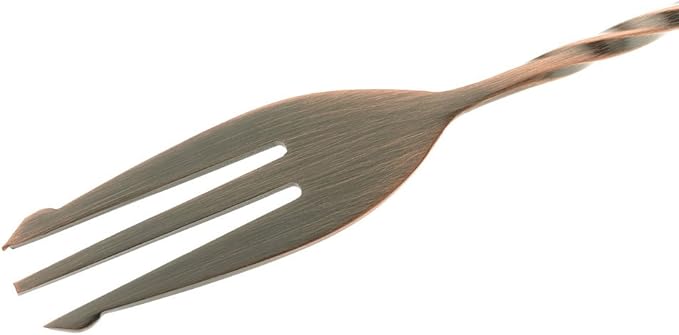 Barfly Bar Spoon, Fork End 12 3/8" (31.5 cm), Antique Copper