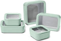 Caraway 13pc Glass Food Storage Container Set - Easy to Store, Non Toxic Lunch Box - with Glass Lids - Includes Storage Organizer - Mist