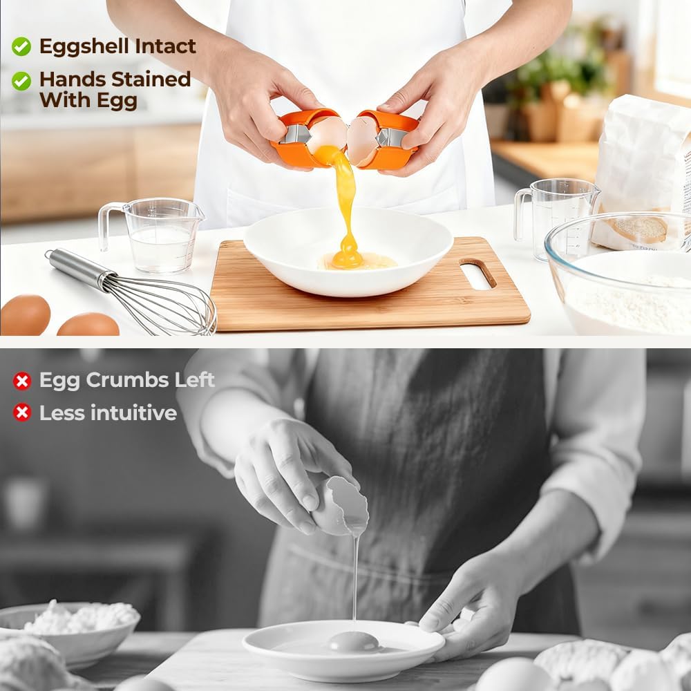 Egg Shell Opener, 2026 Upgrade Egg Peeler, Stainless Steel Egg Slicer for Hard Boiled Eggs, Egg Peeling Tool, Hard Boiled Egg Peeler, Egg Shell Cutter for Boiled Egg (Pink)