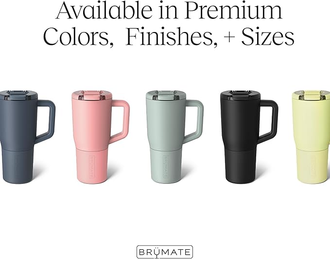 BrüMate Müv - 25oz 100% Leak Proof Insulated Coffee Mug with Handle & Lid - Stainless Steel Coffee Travel Mug - Double Walled Coffee Cup (Kiwi)