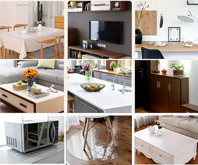 NECAUX Custom 27.6 x 36 Inch Frosted Desk Cover Protector, 1.5mm Thick Plastic Desk Pad, Frosted Desk Protector, Desk Mat on top of Desk, Decorative Table Protector for Writing Desk, Vanity Table