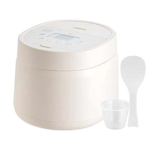 IRIS USA Micom Japanese Rice Cooker, 3-Cup Uncooked/6-Cup Cooked, Fuzzy Logic Kitchen Appliance with Recipe Presets, Slow Cooker, Steamer, Hot Pot & Warming Function, Compact & Portable for Healthy Meal Prep