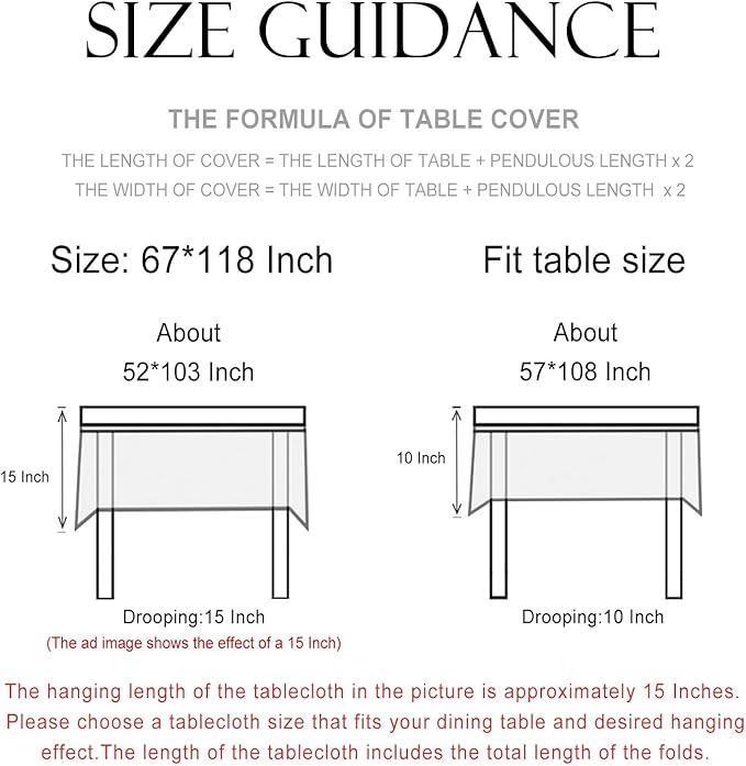 patdrea Designer Linen Green Tablecloth for Rectangle Table,Vintage Breathable Yellow Fruits Pattern Extra Long Table Cloth,Decor Cover for Kitchen Dining,Christmas,Thanksgiving,67"x118"-Ania a