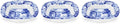 Spode Blue Italian Dip Bowl Set of 3-5-Inch Porcelain Bowls with Oriental Design, Dishwasher & Microwave Safe Tableware for Dip, Side, Appetizers, Dessert - Blue & White Dinnerware