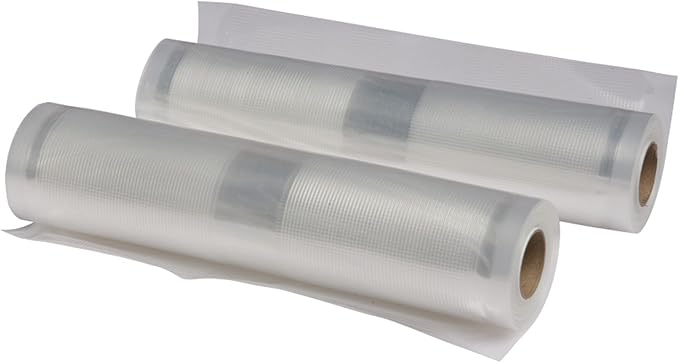 NESCO Vacuum Sealer Bags 8" x 20", Use for Sous Vide or Meal Prep, BPA Free, Dishwasher Safe, Tear Resistant, Safe to Microwave, Boil, or Freeze