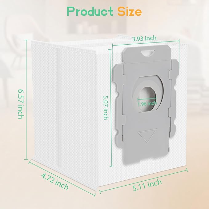 14 Pack iRobot Vacuum Bags - Replacement Dirt Disposal Bags for Roomba i7+, i1+, i2+, i3+, i4+, i5+, i6+, i8+, j6+, j7+, j8+, j9+, s9+, Combo i5+, j5+, j7+, j9+, Compatible with Clean Base System