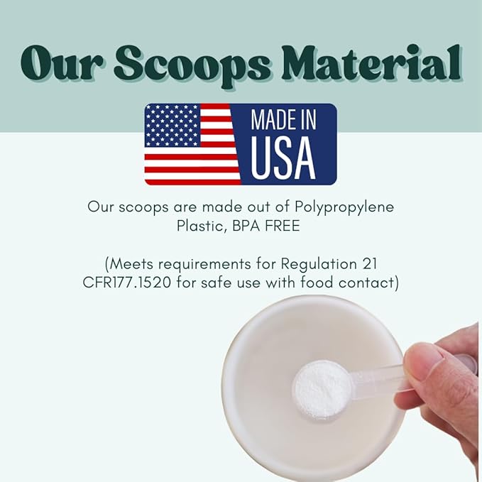 1 mL (1 CC) Long Handle Scoop for Measuring Coffee, Pet Food, Grains, Protein, Spices and Other Dry Goods (Pack of 25)