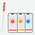 AI Bluetooth Candy & Meat Thermometer with 20+ Presets, Smart Alerts via App (Type-C Rechargeable) Digital Instant Reading for Candy Making, BBQ, Deep Frying, & Liquids, 8" Long Probe,CT180-BT