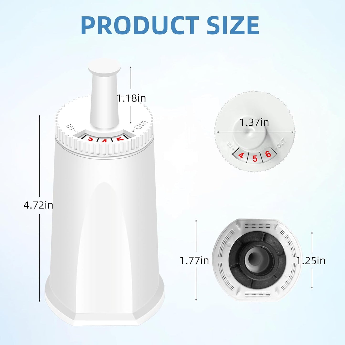 Replacement Water Filter for Breville Espresso Machine, Fit for Breville Barista Touch BES880, Barista Pro BES878, Oracle BES980, Dual Boiler BES920 Bambino ClaroSwiss Sage,2 pack by APPLIANCEMATES