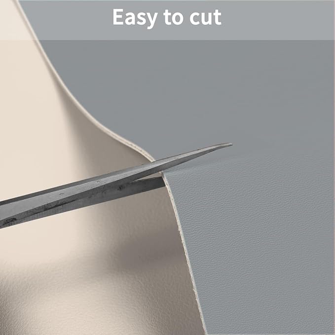 Desk Pad - 14x45 Inch Waterproof Easy to Clean Can Conceal Flaws Protector The Table Top from Scratches Used for Coffee Table Office Table Dresser(Off White+Light Gray 14x45)