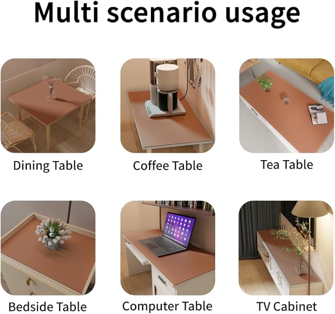 Table Pads for Dining Room Table for Dining Room Table - Can Be Used On Both Sides Waterproof and Easy to Clean Good Flatness Used for Dining Table(Brown+Gray 46x72)