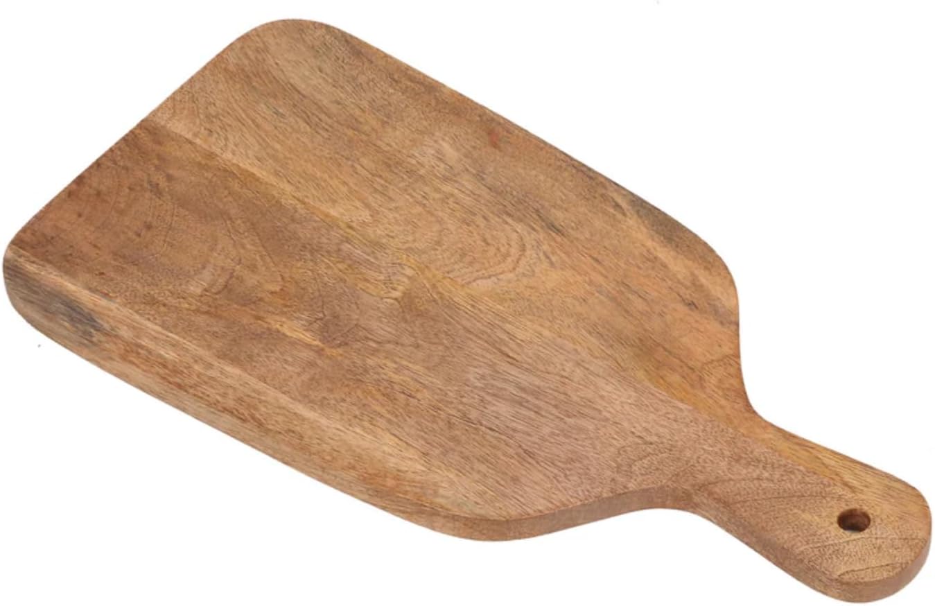 Wood Cutting Board 24x13 Handmade Serving & Chopping Board Paddle with Handle, Premium Home Decor Wooden Cutting Boards for Kitchen Display & Chopping, Light Wood