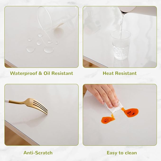 18 x 24 Inch Clear Table Cover, 1.5mm Thick Plastic, Waterproof
