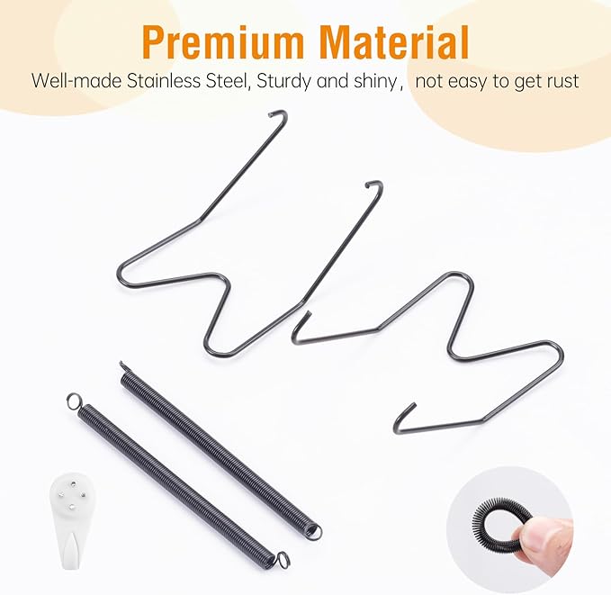 Plate Hangers for The Wall, Suitable for 10-14 inch Decorative Plate, Stainless Steel Wire Plate Holder with Wall Hooks and Rubber tip Protectors, Plate Hangers for Displaying Plates, Platter, Black