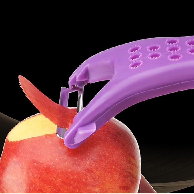 Multi Fruit Vegetable Peeler & Grater, Double Serrated Stainless Steel Blade（Peeler and Grater Function), Sharp Blade for Cucumbers,Carrot, Apples, Potato Eye Remover. Grinding of Garlic and Ginger