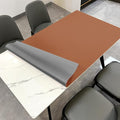 Leather Table Pad,1.8mm Thick,40x78 Inch,Dining Table Pad,Table Pads for Dining Room Table Rectangular,Dining Room Table Cover,Dining Table Cover(Brown+Gray,40x78)