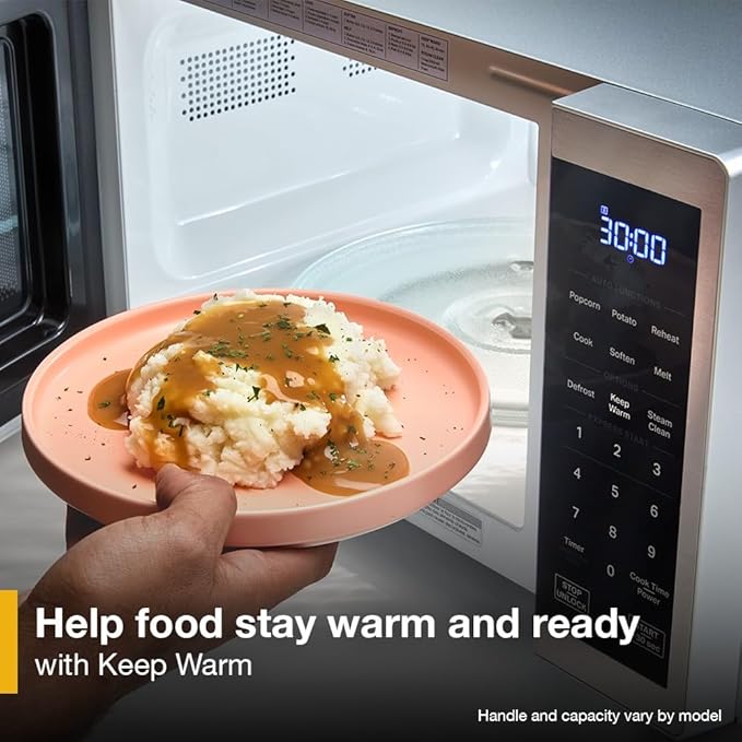 Whirlpool WMCS3019RS Countertop Microwave with Turntable 0.9 Cu. Ft, Steam Clean, 900 Watt Microwave, Stainless Steel