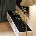 Dresser Cover - Can Be Used On Both Sides Waterproof and Easy to Clean Good Flatness Used for Dresser Table(Black+Gray 10x44)