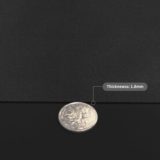 Leather Table Cover - 38x54 Inch Waterproof Easy to Clean Can Conceal Flaws Protector The Table Top from Scratches Used for Dining (Black+Black 38x54)
