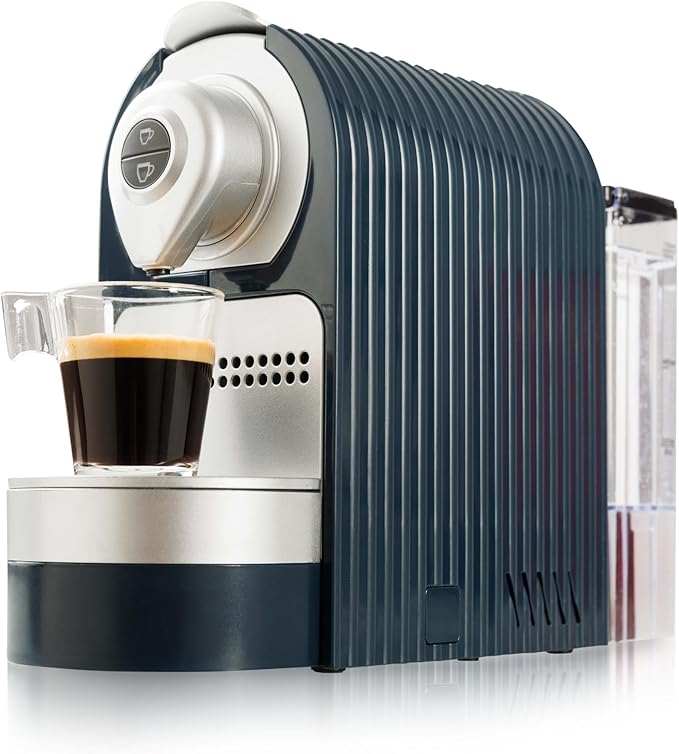 Mixpresso Blue Espresso Machine for Nespresso Compatible Capsule, Single Serve Coffee Maker Programmable for Espresso Pods, Premium Italian 19 Bar High Pressure Pump 27oz, 1400w Capsule Coffee Maker