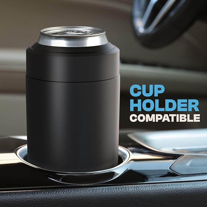 Frost Buddy Universal Can Cooler - Fits all - Stainless Steel Can Cooler for 12 oz & 16 oz Regular or Slim Cans & Bottles - Stainless Steel (Real Tree Max7)