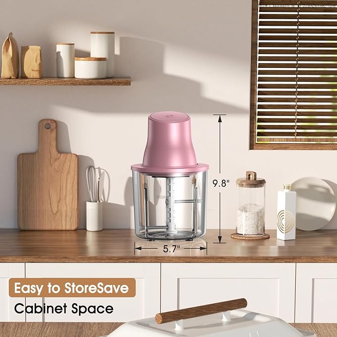 2-in-1 Electric Chicken Shredder & Food Chopper with 250W Copper Motor, 1.5L Bowl & Bi-Level Blades, 3 Second Chicken Breast Shredder Tool for Nuts, Meat, Onion, Garlic, Baby Food