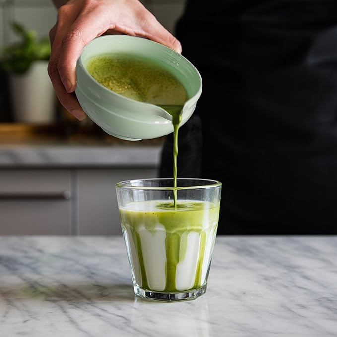 7 Pcs Matcha Whisk Set, Perfect Matcha Kit for Matcha Lovers Includes Ceramic Bowl, Bamboo Whisk, Holder, Scoop, Sifter & Cloth