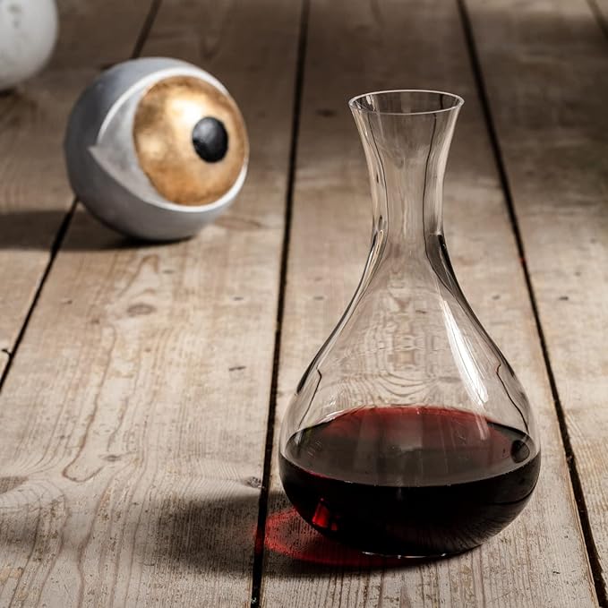 Krosno Elegant Wine Decanter, 54.1 oz, Harmony Collection, Accessory for Wine Lovers, Lead-free Crystal Glass Wine Decanters and Carafes, Red Wine Pitcher, Made in Europe