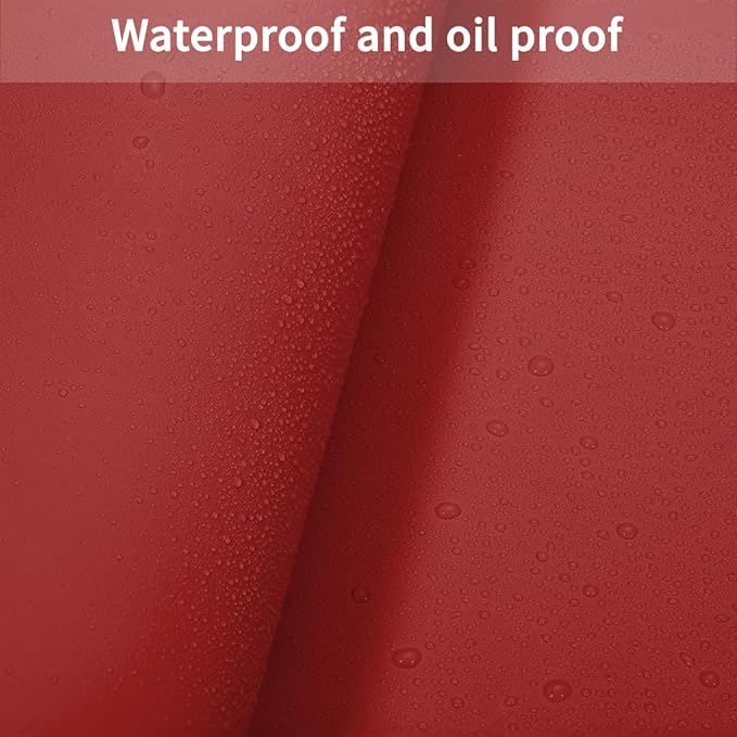 Leather Table Cover,1.8mm Thick,17x72 Inch Desk Cover,Dresser Cover Top,Dresser Protector Top,Dresser Cover,End Table Cover.(Black+Wine Red,17x72)