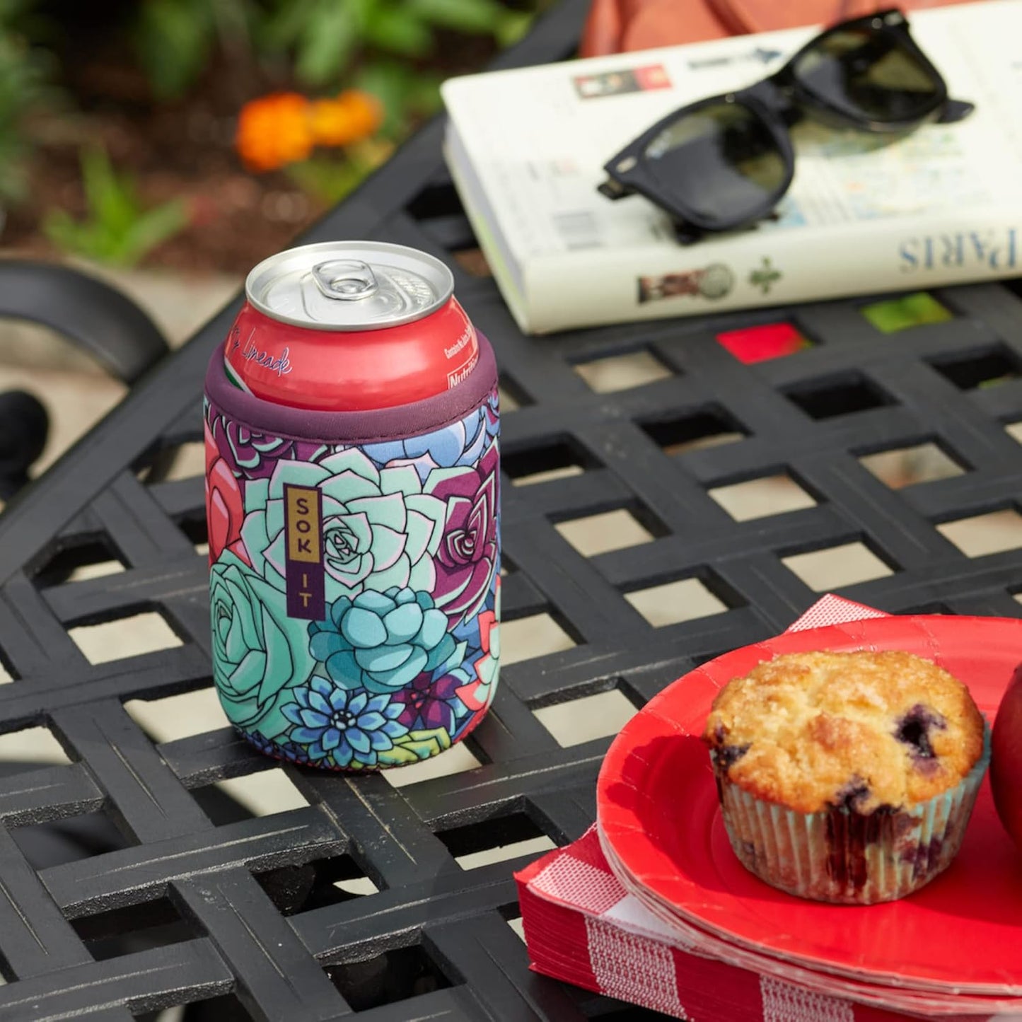 Sok It CanSok Sleeve for Beer & Soda Insulated Neoprene Cover (Well Read, 12oz Slim Can Sleeve)