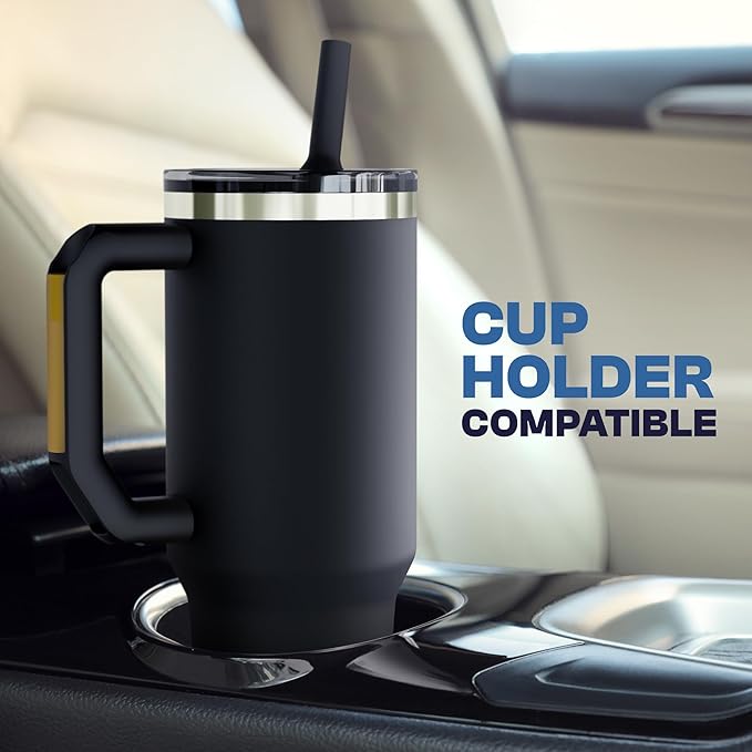 Frost Buddy Thicc Buddy - 30 oz Stainless Steel Vacuum Insulated Tumbler with Lid and Straw for Water - Travel Mug Cupholder Friendly - Gifts for Women Men Him Her (rockytop)