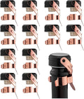 WOTOR Champagne&Wine Bottle Stoppers Stainless Steel with Food Grade Silicone, Leak Proof Keep Fresh Reusable Saver, Cork Suitable for Wine, Champagne, Cava, Prosecco and Sparkling (12 Pack Rosegold）