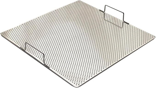 Sunrise Stainless Steel Fryer Screen with Handles (Solid Screen) (1, 13.5" x 13.5" x 1.75")