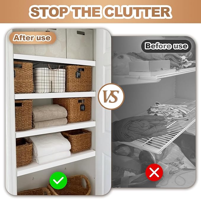 5 Pcs Wire Rack Covers 33x16x3 inch PVC Pantry Shelf Cover 0.31 inch Thick Removable Closet Wire Rack Shelf Covers,Decoration Kitchen Bathroom Office Shelving (Light luxury white,33x16x3 inch)