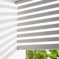 Persilux Window Blinds Cordless, Zebra Roller Shades for Windows (43" W x 72" H, Grey) Light Filtering Sheer Shades Day and Night Window Drapes for Home, Bedroom, Easy to Install…