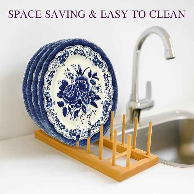 Tudor Royal 12-Piece Porcelain Round Dinnerware Set, Service for 4, Victoria Blue Design, Blue Floral, Plates Bowls Dishes, Glossy, Premium Quality Tableware, Unique Pattern