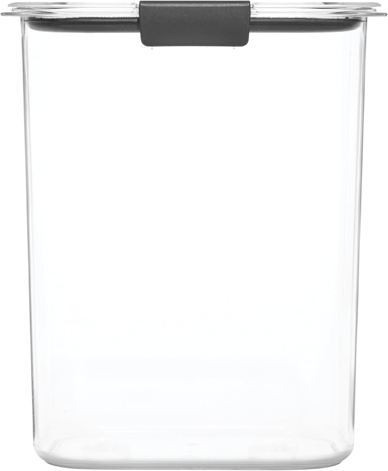 Rubbermaid Brilliance 16-Cup Airtight Food Storage Container with Lid Clear/Grey - optimal for pantry organization flour sugar and food storage