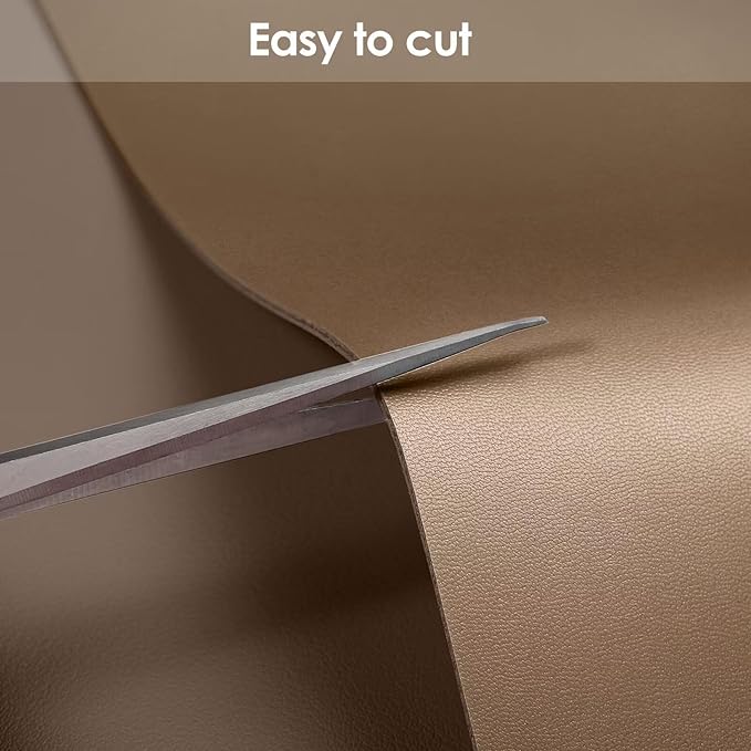 Leather Dresser Cover,1.8mm Thick,14x90 Inch,Dresser Protector Top,Dresser Top Protector,Dresser Cover Top,Dresser Top Cover,Dresser Cover Top for Bedroom.(Mud Color+Champagne Gold,14x90)