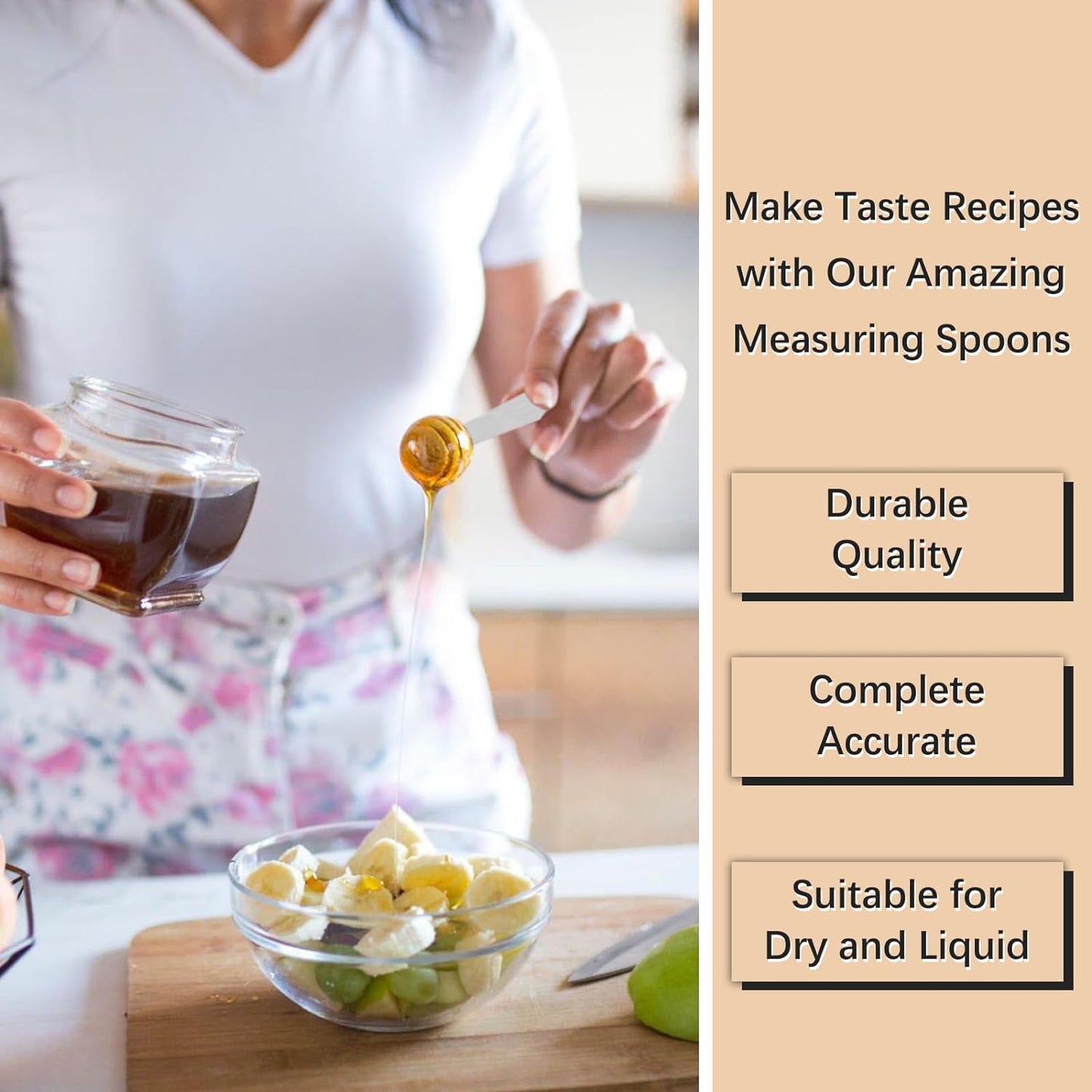 5PCS 2/3tbsp (2tsp, 10ml, 1/3oz) Single Measuring Spoon, Stainless Steel Individual Teaspoons Only