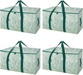 BALEINE 4-Pack Oversized Moving Bags with Reinforced Handles, Heavy-Duty Storage Tote for Clothes, Moving Supplies (Antique Folidage, 4-Pack)