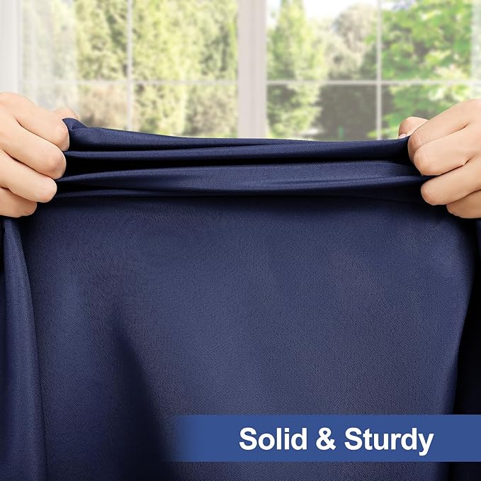 homing Rectangle Table Cloth Cover, Waterproof Polyester Elastic Fitted Tablecloth, Fits for 8 Foot Folding Tables, Washable Table Protector for Picnic, Camping, Outdoor (Navy Blue, 36" x 96")